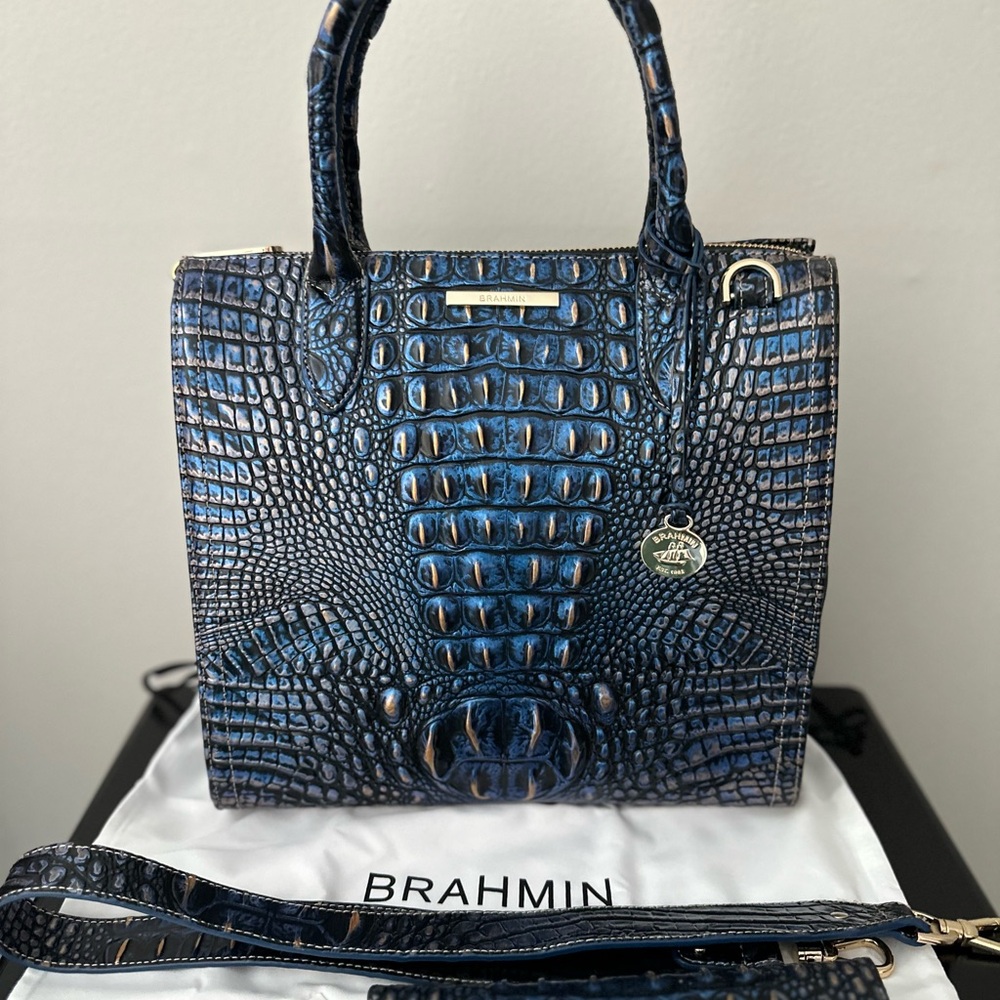 Brahmin Lazuli Caroline Satchel with matching wallet